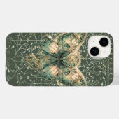Fancy Green Steampunk Schmetterling Case-Mate iPhone Hülle (Rückseite (Horizontal))
