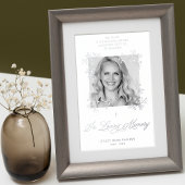 Fancy Hand Lettered Chic Flourish Photo Memorial Foliendrucke