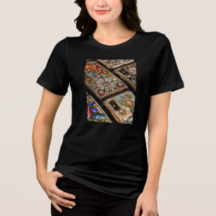 Fancy-Handys auf weißem kurzärmeligem Oberteil für Tri-Blend Shirt