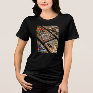 Fancy-Handys auf weißem kurzärmeligem Oberteil für Tri-Blend Shirt