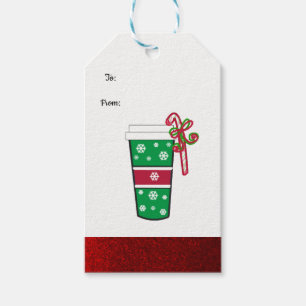 Fancy Holiday-Kaffeegetränk Geschenkanhänger