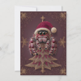 Fancy Jumping Spider Christmas Cards Feiertagskarte