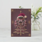 Fancy Jumping Spider Christmas Cards Feiertagskarte (Stehend Vorderseite)