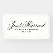 Fancy-Just-Married-Autobanner Banner (Horizontal)