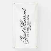 Fancy-Just-Married-Autobanner Banner (Vertikal)