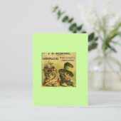 Fancy Katzen Postkarte (Stehend Vorderseite)
