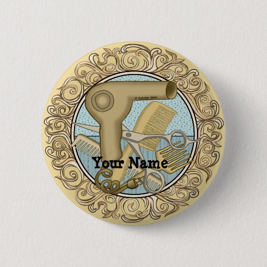 Fancy Kosmetikerin Button (Vorderseite)