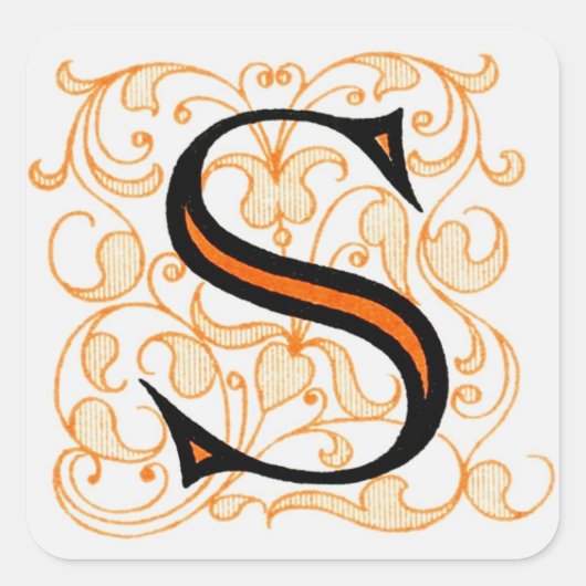 Fancy Letter ‚S‘ - Sticker (Vorderseite)