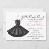 Fancy Little Black Dress Bachelorette Party Einladung (Vorderseite)