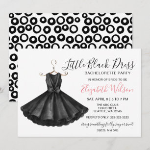 Fancy Little Black Dress Junggesellinnenabschied Einladung