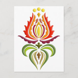 Fancy Mantle Stickerei - Ungarische Volkskunst Postkarte