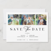 Fancy Minimalist Collage 3 Photos Couple Wedding (Vorderseite)