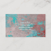 Fancy Monogram Script | Grunge Rostiger Hintergrun Visitenkarte (Rückseite)