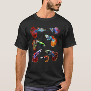 Fancy-Mosaik-Guppy-Fischliebhaber für immer T-Shirt