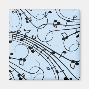 Fancy-Musiknoten Blau Magnet