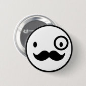fancy mustchace face button (Vorne & Hinten)