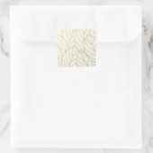 fancy Muster Quadratischer Aufkleber (Tasche)