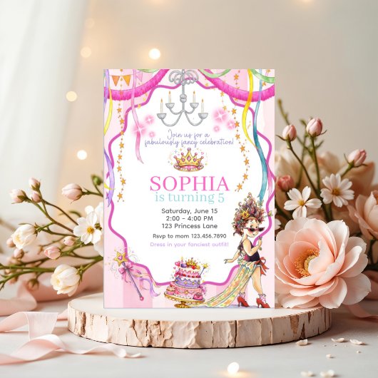Fancy Nancy Birthday Invitation | Pink Princess Einladung