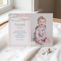 Fancy Nancy rosa Mädchen Geburtstag Danke Karte