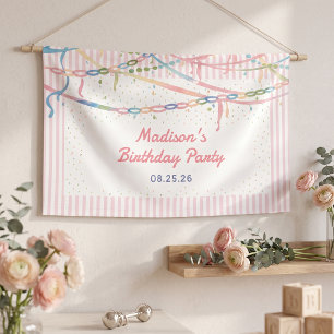 Fancy Nancy rosa Mädchen-Geburtstagsfeier Banner