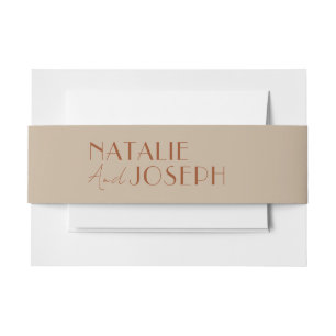 Fancy Old Money Verbranntes Orange Gold Retro Hoch Einladungsbanderole
