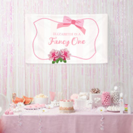Fancy One Schleife Blumen 1. Geburtstag Banner