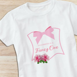 Fancy One Schleife Blumen 1. Geburtstag T-Shirt