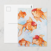 Fancy Oranda Goldfisch Postkarte (Vorne/Hinten)