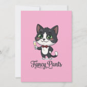 Fancy Pants Smoking-Katze Prost Dankeskarte (Vorderseite)
