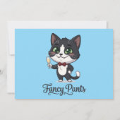 Fancy Pants Smoking-Katze Prost Dankeskarte (Rückseite)