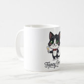 Fancy Pants Smoking-Katze Prost Kaffeetasse (Vorderseite Links)