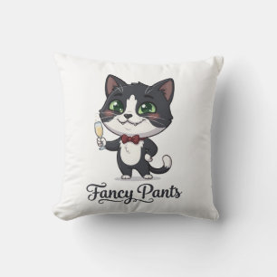 Fancy Pants Smoking-Katze Prost Kissen