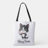 Fancy Pants Smoking-Katze Prost Tasche (Rückseite)