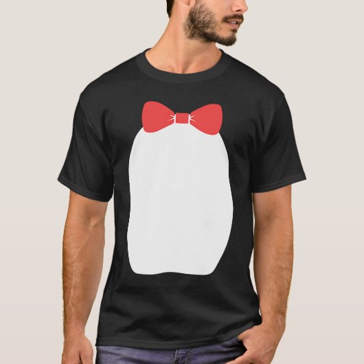 Fancy Penguin Bow Tie Halloween Costume T-Shirt (Vorderseite)
