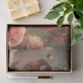 Fancy Pink Floral Shabby Chic Katze Decoupage Seidenpapier (Geschenk)