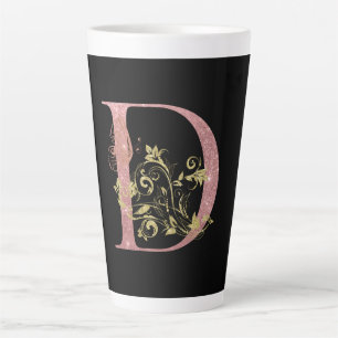 Fancy Pink Glitter Buchstabe D Milchtasse