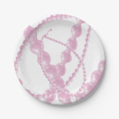 Fancy Pink Perlen Papier Teller (Vorderseite)
