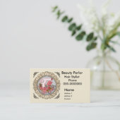 Fancy Pink Roses Beautician Terminkarte (Stehend Vorderseite)