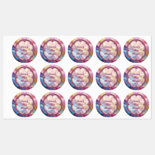 Fancy Rahmen Farbige Pastell Seide Personalisieren Etiketten