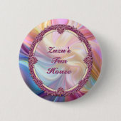 Fancy Rahmenfarbe Bunt Pastell Seide Personalisier Button (Vorderseite)