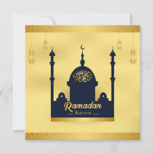 Fancy Ramadan Kareem Arabic Gold Muslim Holiday Feiertagskarte