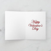 Fancy rotes Herz Valentinstag Feiertagskarte (Innenseite)