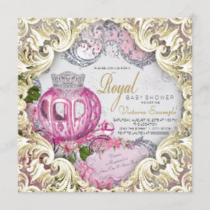 Fancy Royal Princess Baby Shower Einladung