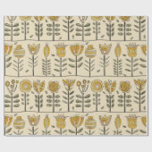 Fancy Scandinavian Flowers Geschenkpapier (Flach)