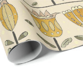 Fancy Scandinavian Flowers Geschenkpapier (Rolleneckpunkt)