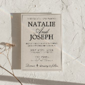 Fancy Schwarze und cremefarbene Old Money QR-Code- Einladung