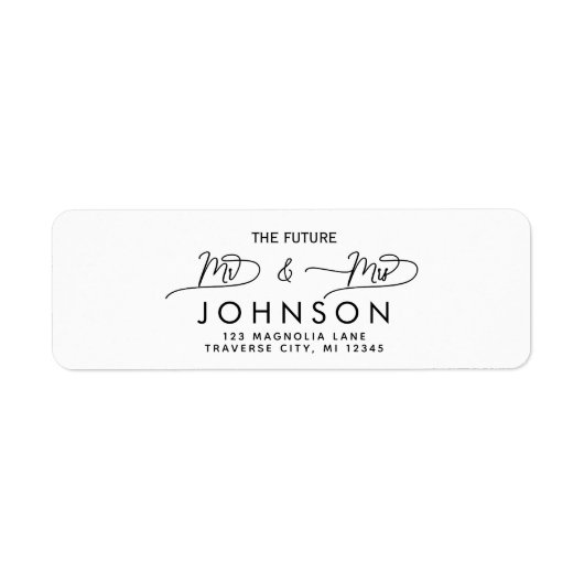 Fancy Script The Future Mr. and Mrs return address (Vorne)