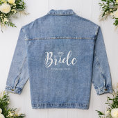 Fancy Script-Typografie | Braut personalisiert  Jeansjacke