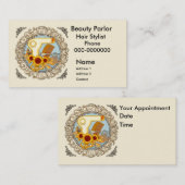 Fancy Sunflowers Beautician Terminkarte (Vorne/Hinten)