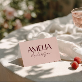 Fancy Sweet Cream Wine Classy Wedding Place Cards Tischnummer